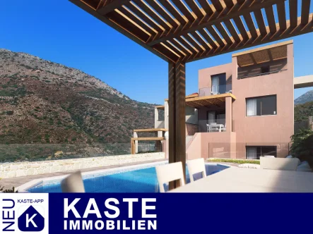 Titel - Haus kaufen in Paralia Fodele - Exklusive Neubau Villa mit Pool & Meerblick - ca.20 Minuten von Heraklion entfernt