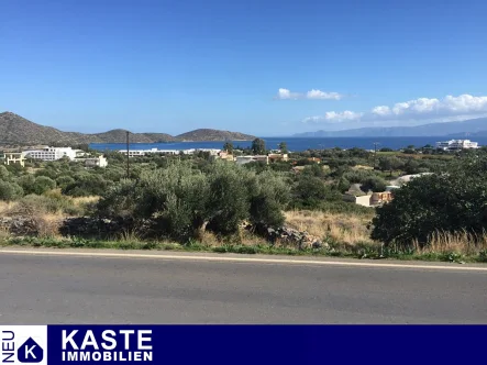 Titel - Grundstück kaufen in Elounda - Großes Baugrundstück mit Meerblick in prestigeträchtigem Touristengebiet