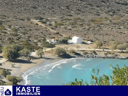 Titel - Grundstück kaufen in Tholos - Baugrundstück mit Meerblick und Baugenehmigung im malerischen Tholos auf Kreta.