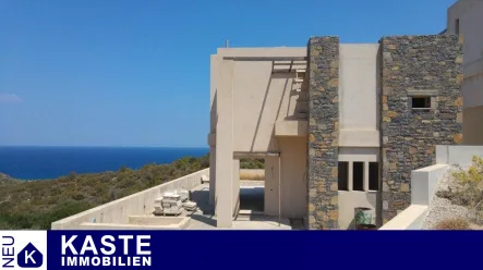 Titel - Haus kaufen in Vathi - Luxusvilla mit Meerblick und Pool - Erstbezug!