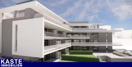 Titel - Wohnung kaufen in Chania - Chania | Neubauapartment über 2 Etagen mit privatem Pool & Meerblick