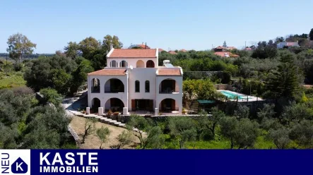 Titel - Haus kaufen in Sellia - Kreta | Exquisite Villa mit Pool & atemberaubendem Blick auf die Berge zu verkaufen in Sellia