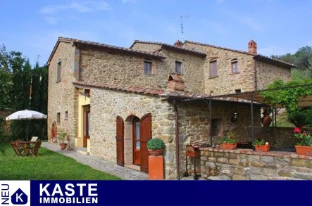 Titel - Haus kaufen in Arezzo - Restaurierte Villa in toskanischem Stil umgeben von Weinbergen in Cortona