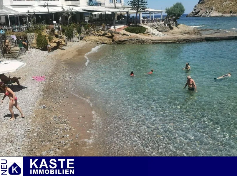 Titel - Grundstück kaufen in Mochlos - Großes Bauland am Meer, mit Baugenehmigung in Mochlos auf Kreta.