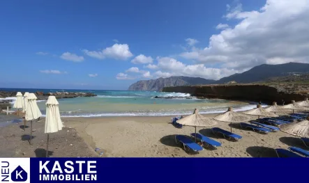 Titel - Grundstück kaufen in Mochlos - Großes Grundstück mit Meerblick und Baugenehmigung in Strandnähe auf Kreta.