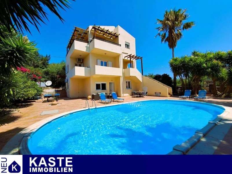 Titel - Haus kaufen in Almyrida - Geräumige Villa mit privatem Pool und separatem Studio in der Nähe des Almyrida Beach | Kreta