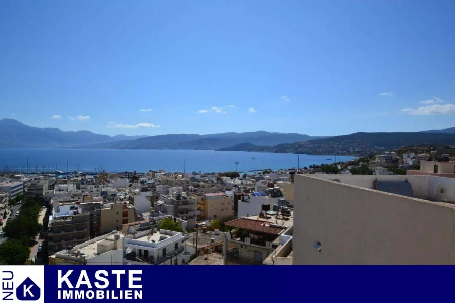 Titel - Wohnung kaufen in Agios Nicolaos - Penthouse-Apartment mit Panorama-Meer- und Stadtblick in Agios Nikolaos | Kreta