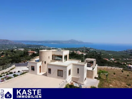 Titel - Haus kaufen in Tsivaras - Hochwertige Luxusvilla mit toller Aussicht in ruhiger Lage auf Kreta.