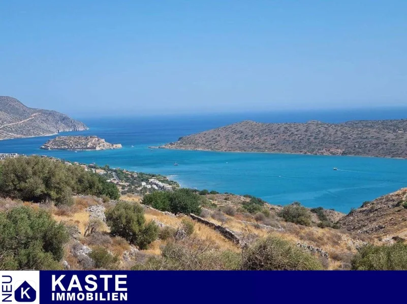 Titel - Grundstück kaufen in Elounda - Baugrundstück mit Meerblick, Elounda, Kreta