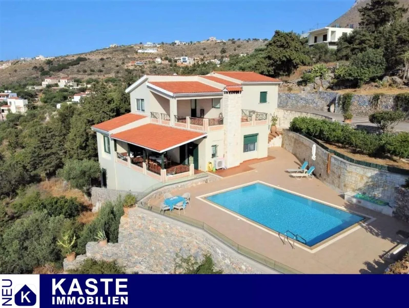 Titel - Haus kaufen in  Kokkino Chorio - Atemberaubende Luxusvilla mit Meerblick und Pool in  Kokkino Chorio, Kreta.