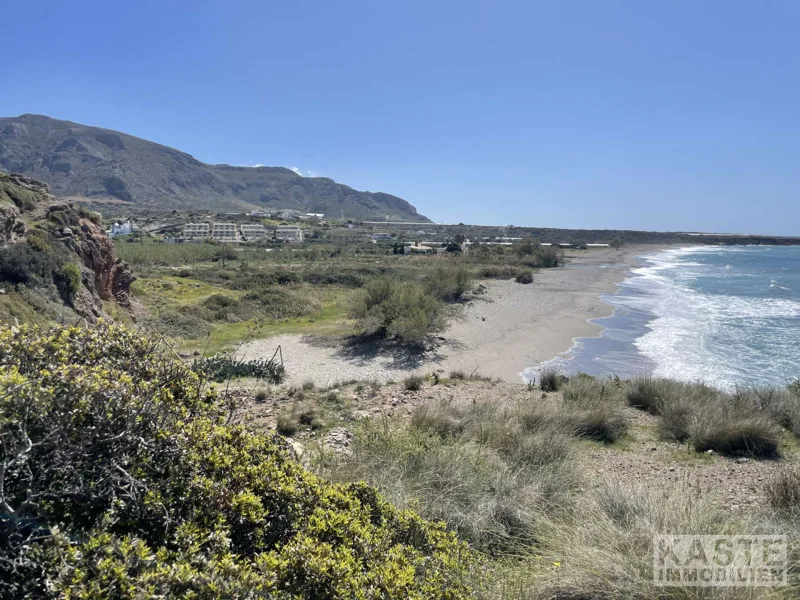 Strand / Resort im Hintergrund