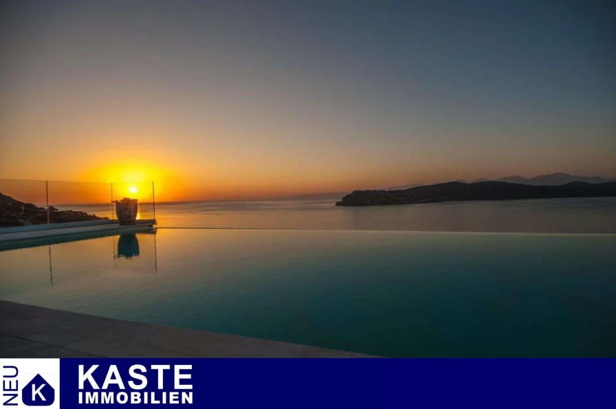 Titel - Haus kaufen in Plaka - Luxuriöse Villa mit Meerblick. Fantastische Aussicht auf das Meer und die Insel Plaka, Elounda Kreta