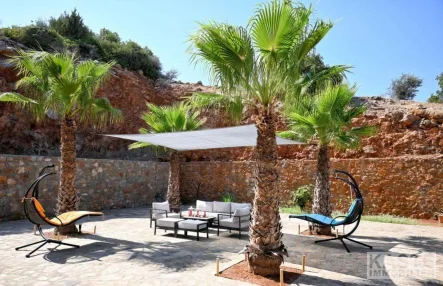 Terrasse - Haus kaufen in Agios Nikolaos - 3 Schlafzimmer-Villa mit Meerblick nahe Agios Nikolaos