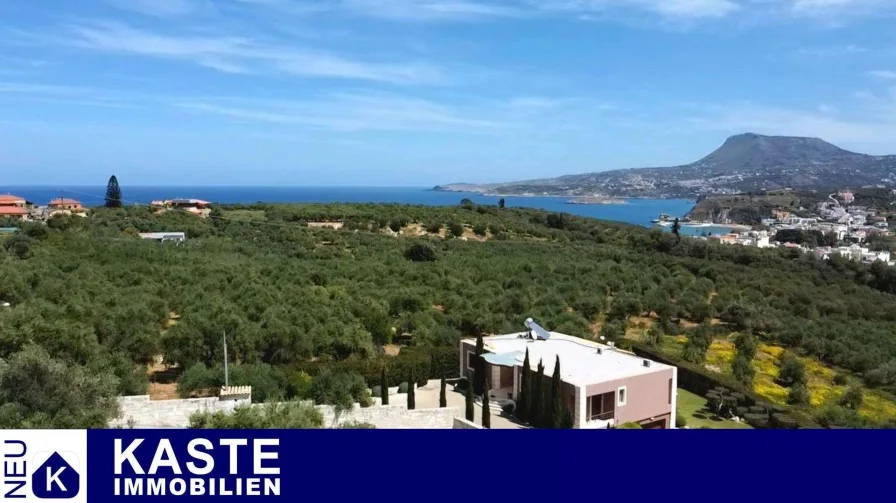 Titel - Haus kaufen in Kalyves - Fesselnder Rückzugsort mit spektakulärer Aussicht zu verkaufen in Kalyves | Kreta