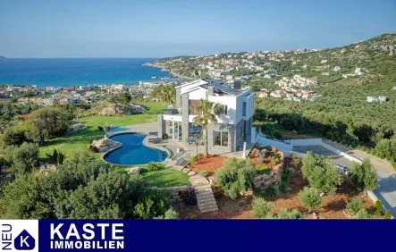 Titel - Haus kaufen in Almyrída - Atemberaubende Luxusvilla in Almyrida zu verkaufen Ein modernes Meisterwerk | Kreta