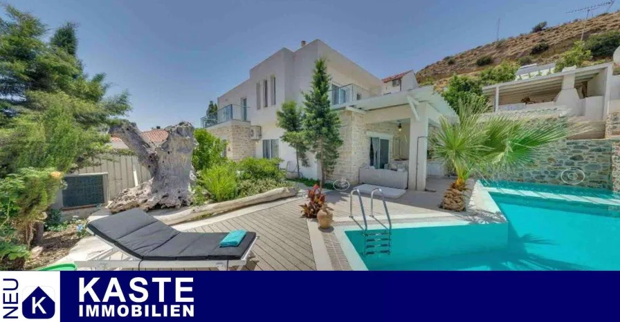 Titel - Haus kaufen in Pitsidia - Moderne Villa mit Pool in Pitsidia | Kreta