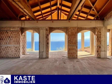 Titel - Haus kaufen in Elounda - Im Bau befindliche Luxusvilla mit atemberaubender Aussicht in Elounda