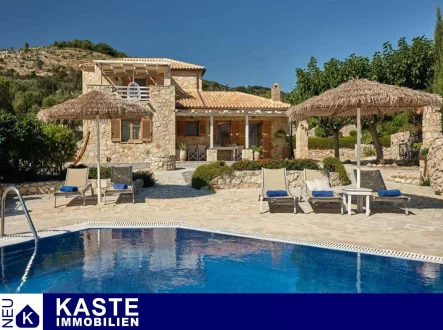 Titel - Haus kaufen in Zakynthos - Zakynthos | Luxuriöse Steinvilla oberhalb der Blauen Höhlen