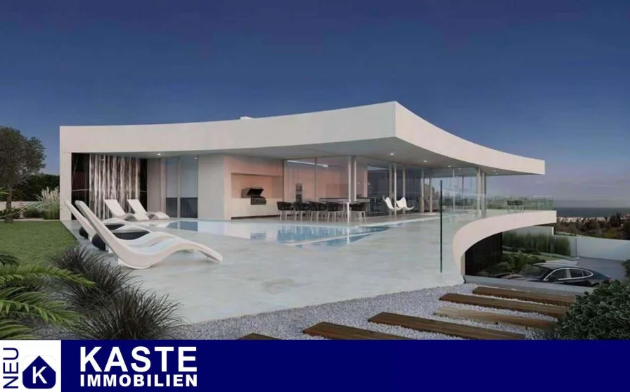 Titel - Haus kaufen in Praia da Luz, Lagos - Kontenporäres Design, hoher Standart, fantastischer Meerblic, in Luz - offplan