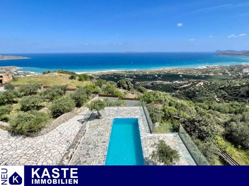 Titel - Haus kaufen in Sitia - Moderne Villa mit 3 Schlafzimmern, Pool und mit Panorama-Meerblick | Kreta