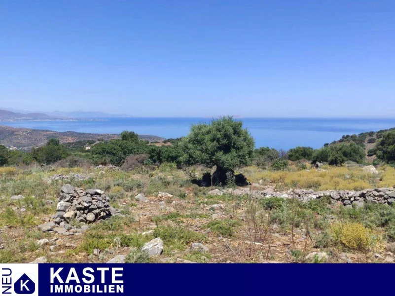 Titel - Grundstück kaufen in Kounali - Erschlossenes Baugrundstück mit Meerblick im ruhigen Kounali auf Kreta.