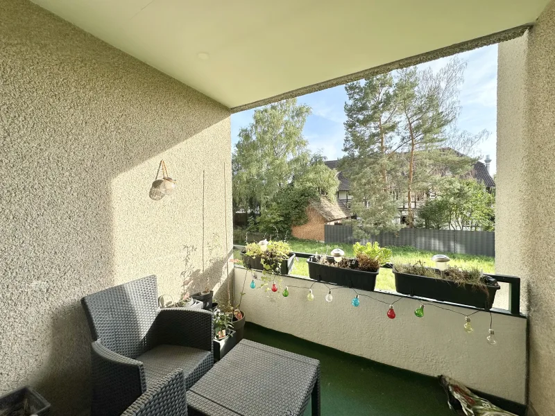 Balkon/Loggia - Wohnung kaufen in Hannover (Anderten) - Nähe Tiergarten: Schöne 2-Zimmer-Wohnung mit guter Aufteilung + sonnigem Balkon