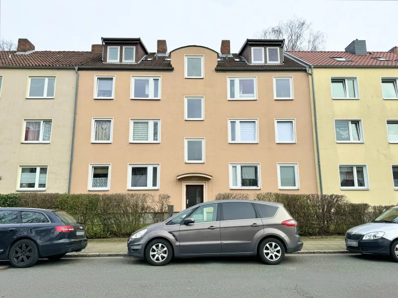 Hausansicht - Wohnung kaufen in Hannover (Ricklingen) - Sehr gepflegte 3-Zimmer-Wohnung mit Top-Mietern in zentraler Lage