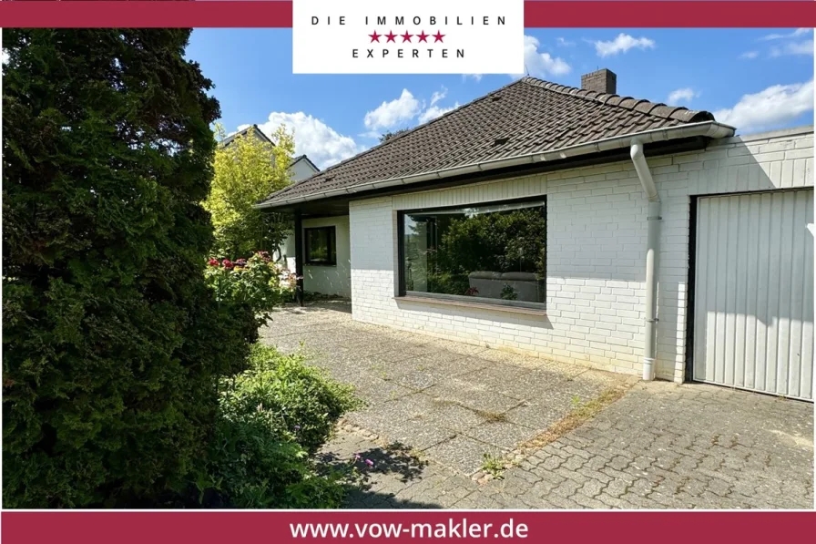 Gartenansicht - Haus kaufen in Wolfenbüttel / Linden - Potential pur: Bungalow in gefragter Wohngegend