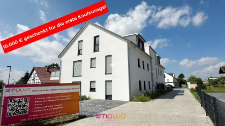 Außenansicht Nordost Haus 1_Stand Juni 2024 - Wohnung kaufen in Sickte - Bezugsfertig einzugsbereit! Neubauwohnung mit Aufzug und großer Dachterrasse!