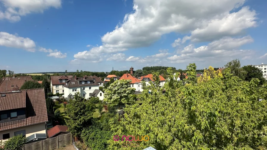 Blick von der Dachterrasse nach Westen - Wohnung kaufen in Wolfenbüttel - Wolfenbüttel: Exklusive Dachterrassenwohnung. Aufzug. TG-Stellplatz. Fertigstellung Anfang 2024!
