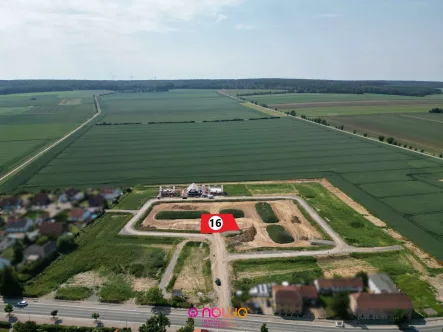 Altes Luftbild mit Bauplatz 16 - Grundstück kaufen in Dorstadt - Letzter Bauplatz. Letzte Chance für den Neubau Ihres Familienhauses in Dorstadt "Waldblick Nord".