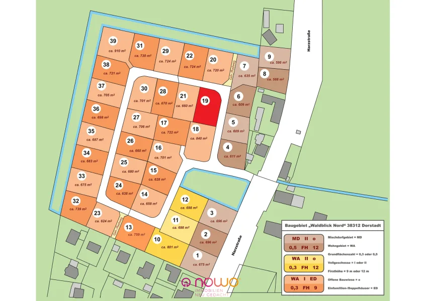 Lageplan Bauplatz 19