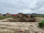 Bauplatz mit Tiefbauarbeiten