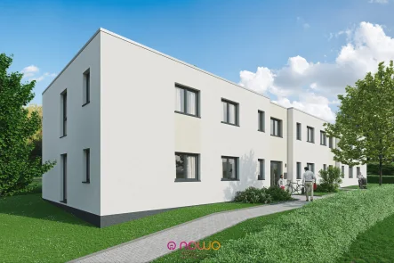 Haus 1 Vorderansicht - Wohnung kaufen in Helmstedt - Erstbezug: 4 Zimmer mit Sonnenbalkon und Top-Ausstattung vor den Toren Helmstedts