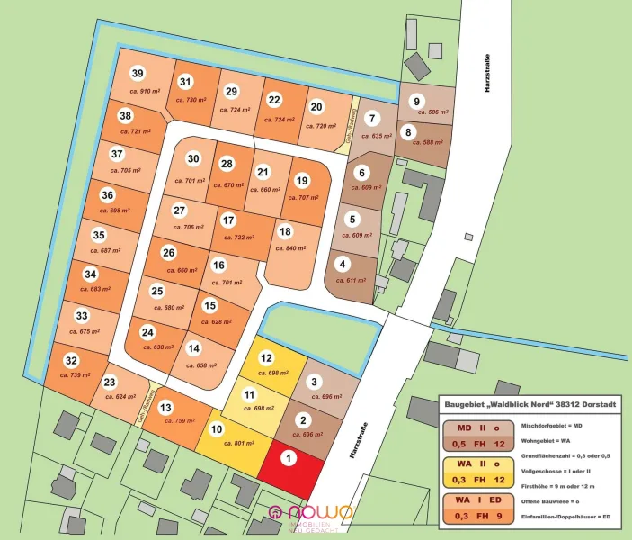 Lageplan der Bauplatz 1_1