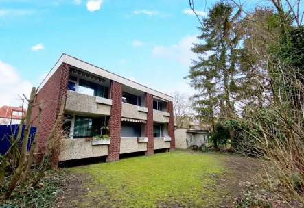 Rückansicht - Wohnung kaufen in Braunschweig - Vermietete 1-Zimmerwohnung mit Süd-West Balkon in gepflegtem Mehrfamilienhaus!