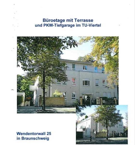 Wendentorwall 25 - Büro/Praxis mieten in Braunschweig - Wunderschönes Büro über 2 Etagen mit Terrasse