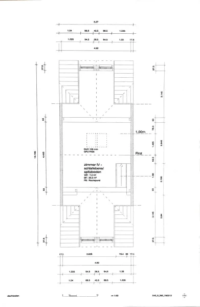 Grundriss Spitzboden