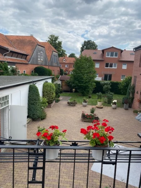 Blick von der Terrasse - Zinshaus/Renditeobjekt kaufen in Wolfsburg / Fallersleben - Mehrfamilienhaus mit Gewerbeanteil in Wolfsburg-Fallersleben