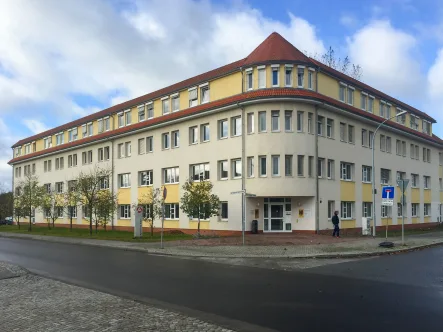 Straßenansicht - Büro/Praxis mieten in Oranienburg / Friedrichsthal - Großzügige Gewerbefläche mit guter Anbindung: Büroflächen in Oranienburg – Teilanmietung möglich!