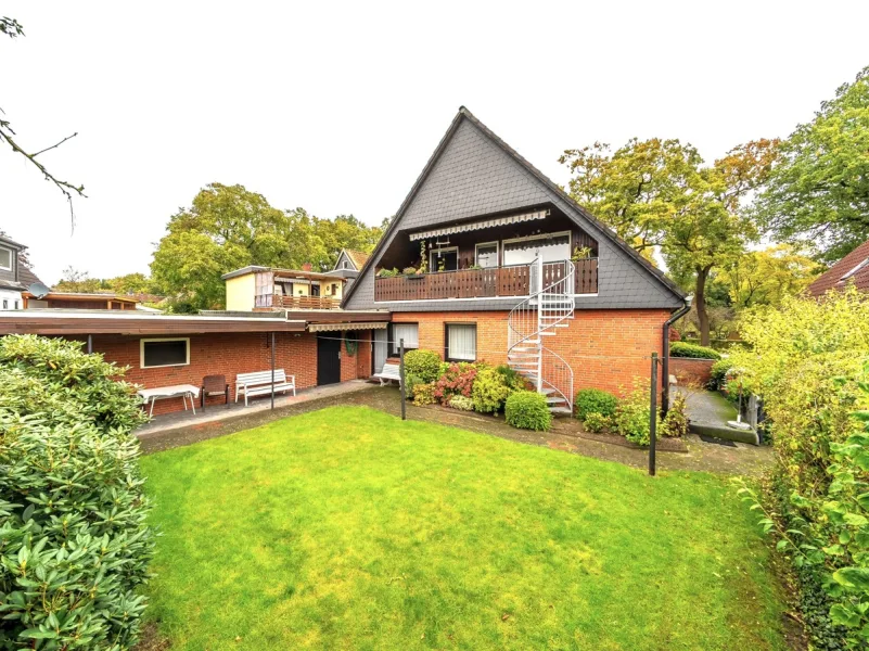 Rückansicht - Haus kaufen in Oldenburg - Gepflegtes Einfamilienhaus mit Einliegerwohnung in Ohmstede