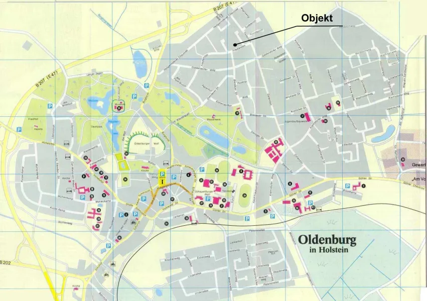 Stadtplan, Lage