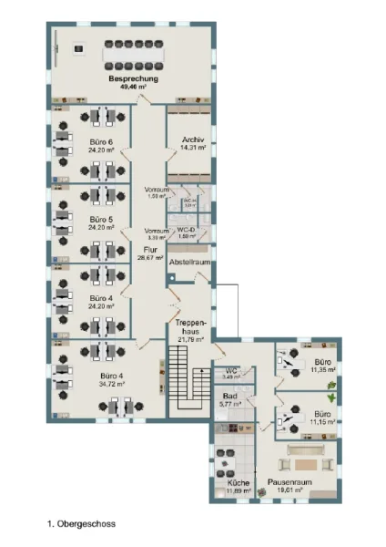 Grundriss 1 Obergeschoss