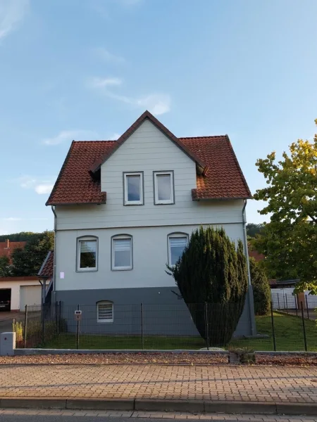 Hausansicht - Haus kaufen in Alfeld - Einfamilienhaus mit grossem Grundstück, 2 Garagen und Nebengebäude