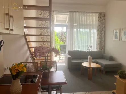 Wohnbereich - Wohnung kaufen in Mirow / Granzow - Reduziert! Schönes modernisiertes  Ferienappartement im Wellnesshotel 1. OG-Südseite - über 2 Etagen