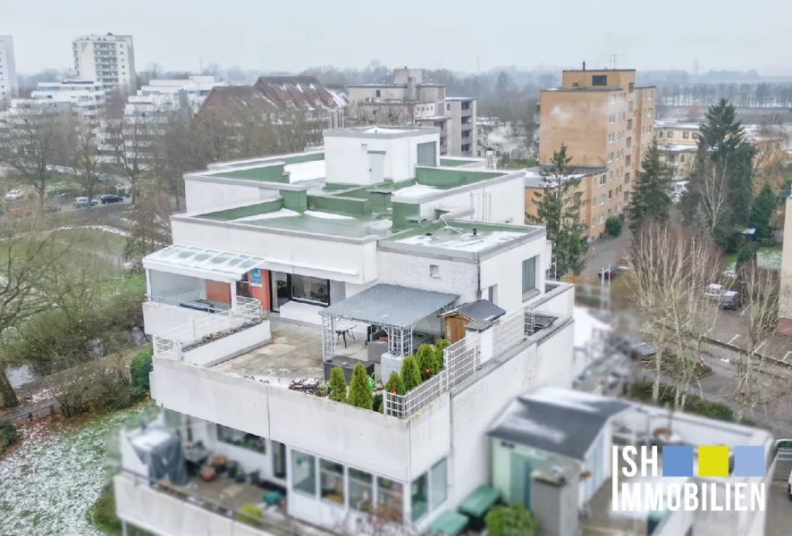 Außenansicht - Wohnung kaufen in Buxtehude - Gepflegte Terrassenwohnung mit Weitblick in direkter Stadtlage!