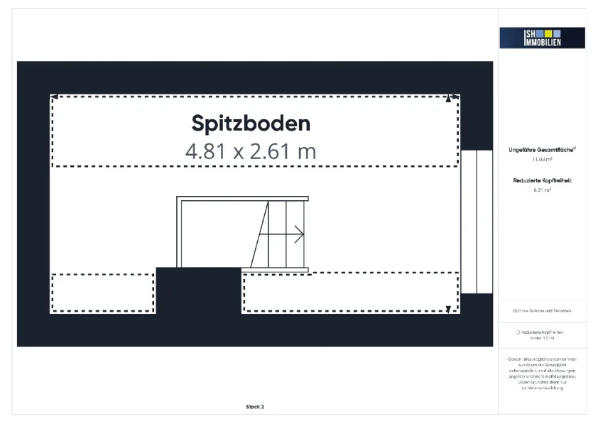 Grundriss Spitzboden