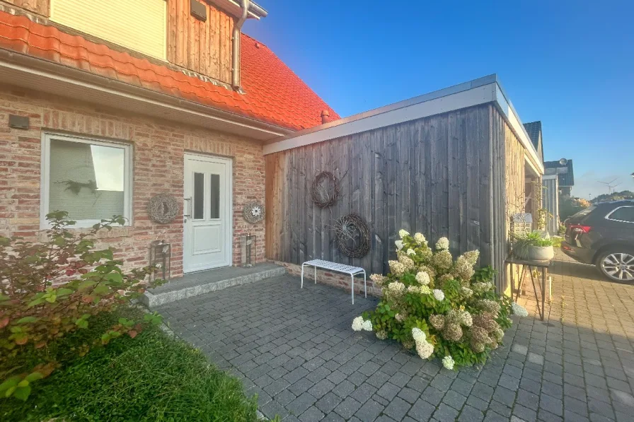  - Haus mieten in Wohnste - Ein Sundowner im Garten? - Idyllische Doppelhaushälfte mit Feldblick