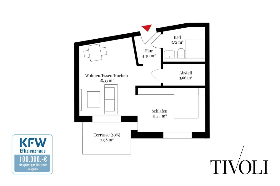  - Wohnung kaufen in Horneburg - Neubau KfW gefördert und barrierefrei: 2-Zimmer Erdgeschosswohnung Nr. 4