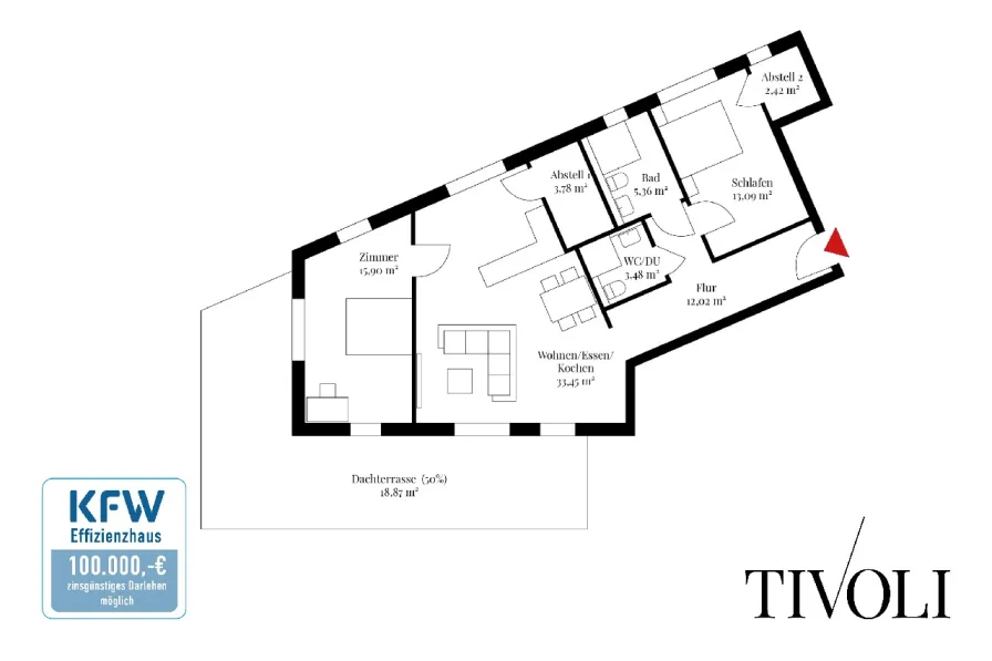  - Wohnung kaufen in Horneburg - Neubau KfW gefördert und barrierefrei: 3-Zimmer Staffelgeschosswohnung Nr. 16